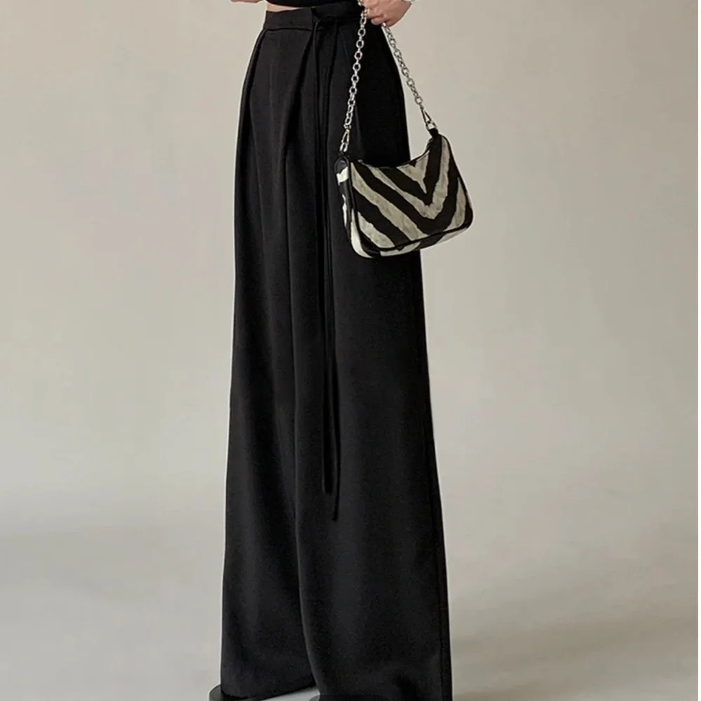 Commense Tie Waist Flowy Wide Leg Dress Pants - Picture 2 of 4